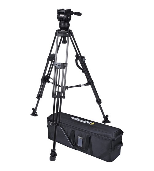 Miller CX8 Head and 75 Sprinter II Carbon Fiber Tripod with Mid-Level Spreader and Case